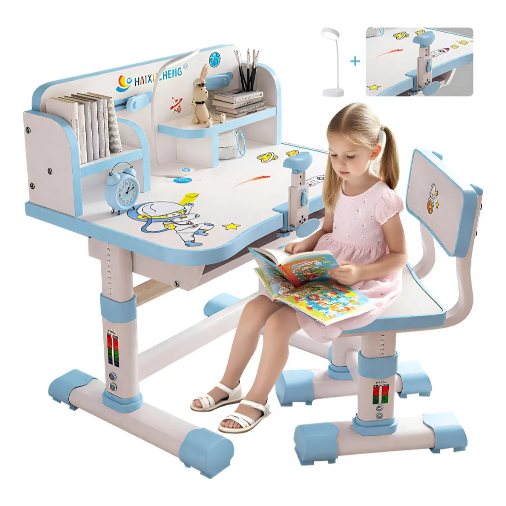 Mesa Infantil Atividades Escolar Casa Com Cadeira Reguláve | 75*50cm ...