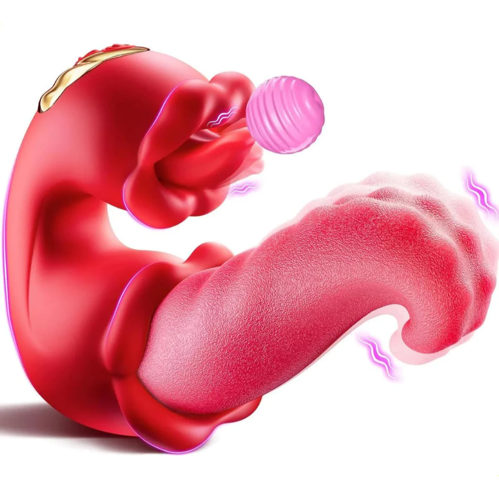 Vibrador Punto G con diseño anatómico, lengua mágica y boca estimuladora para una experiencia única. - Formato de glande- Múltiples funciones de vibración- Ideal para estimulación del punto G