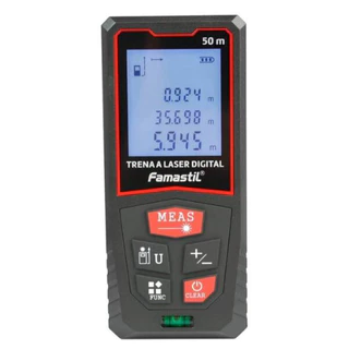 Trena Laser Digital Famastil Profissional 50 m C/ Case + 3 pilhas