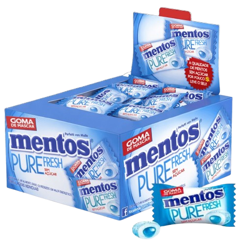 mentos　オリジナルラジオ Chiclete Mentos Pure Fresh Kit 6 Caixas (360 Gomas) Sem Açúcar