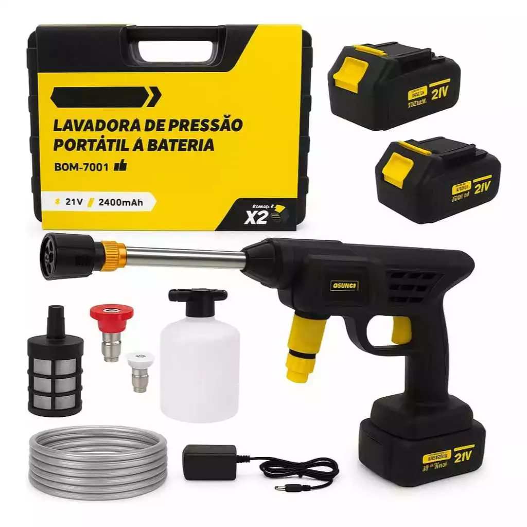 Lavadora de Pressão Portátil a Bateria Bomvink Recarregável