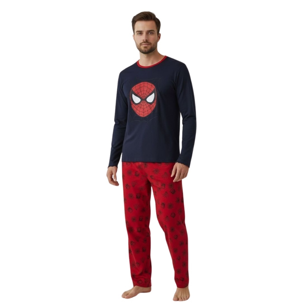 PIJAMAS ADULTO MASCULINO PERSONAGENS MANGA LONGA INVERNO OFERTA em Oferta na Shopee