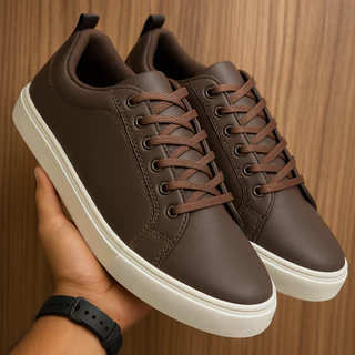 Tênis Sapatênis Masculino Casual Couro Dia a Dia Urban Fashion Barato Lazer Diurno - Promoção Envio