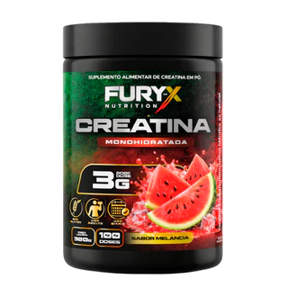 Creatina Monohidratada 300g Sabor Melancia - Fury-x Nutrition