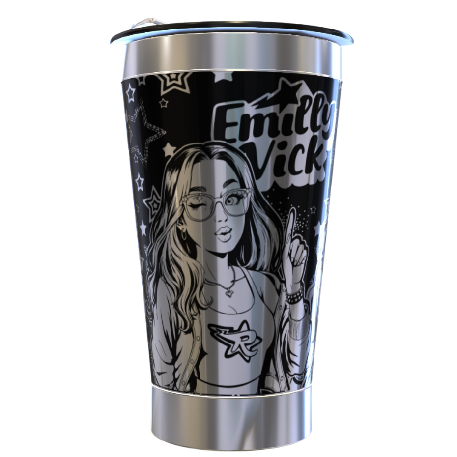 Copo Térmico Emilly Vick Youtuber Personalizado Gravação 360º a Laser ...