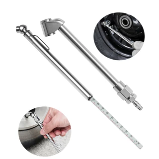 Kit Calibrador De Pneus Medidor De Pneu E Bico Duplo Carro