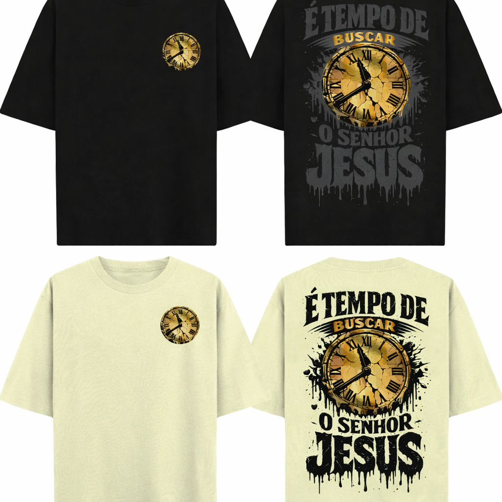 Camiseta Oversized Masculina Cristã tecido suidine | Shopee Brasil
