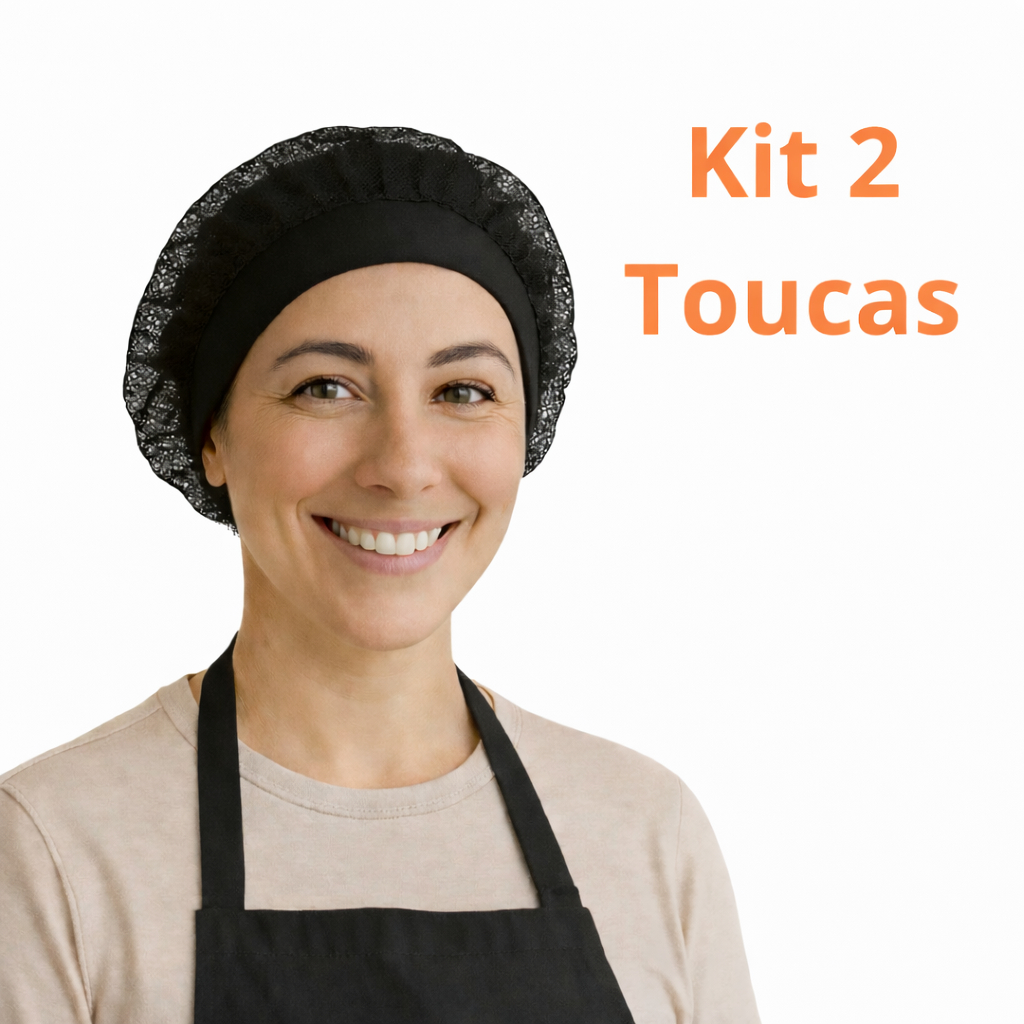 Kit 2 Toucas Telinha Unisex Para Cozinha Restaurante Bar Hot