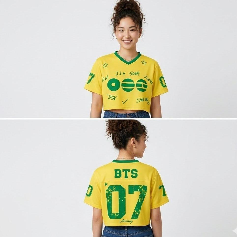Cropped Oversized Grupo Kpop Jungkook, Jimin, Jin, Suga e J-hope