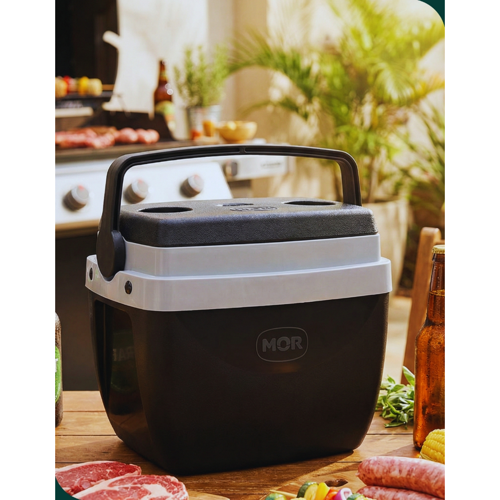 Caixa Térmica Mor 34L Preta Cooler Isotérmico de Alta Capacidade