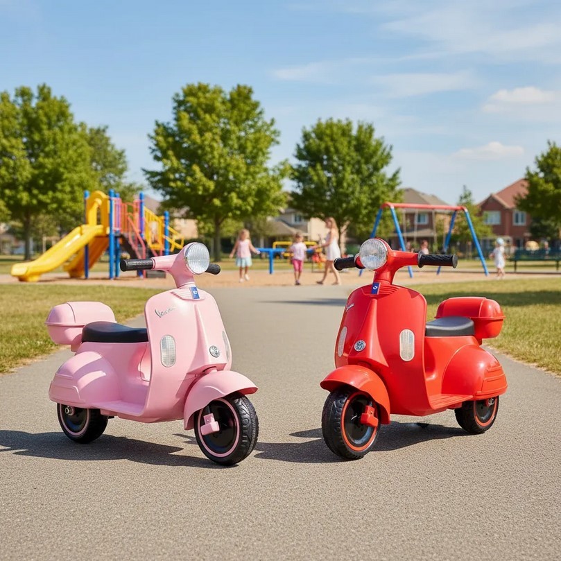 Mini Moto Elétrica Infantil 6v Scooter Vespa Vermelha com Baú Vermelha Rosa com Carregador Scooter Motoca Lambreta | Shopee Brasil