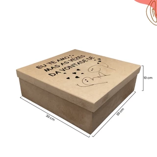 Caixa Presente Namorados Flork 30x30x10 Vontade Caixona Presentes Grande Romântica Divertida Casal