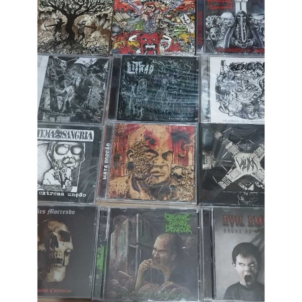 KIT 15 CD'S ORIGINAIS (DEATH, HARDCORE, THRASH, GRIND, GORE) COMBO