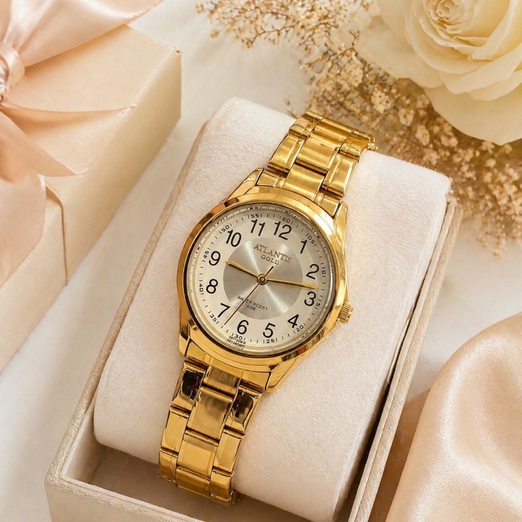 Dia dos Namorados/ Pai / Presente/ Relógio Atlantis Gold A Prova D