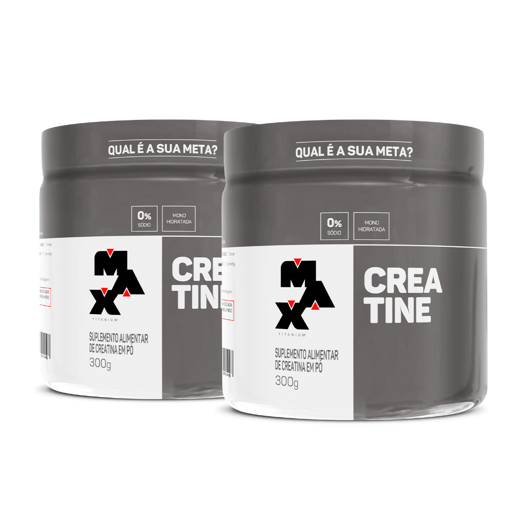 Kit 2 Creatina Max Titanium 300g Pura
