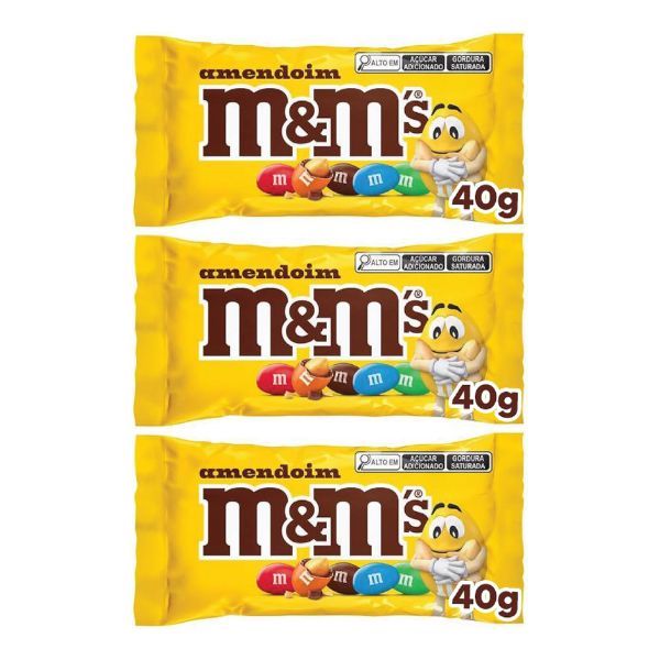 Kit 3 M&M's Confeito de Chocolate Mars MM M&M | Shopee Brasil