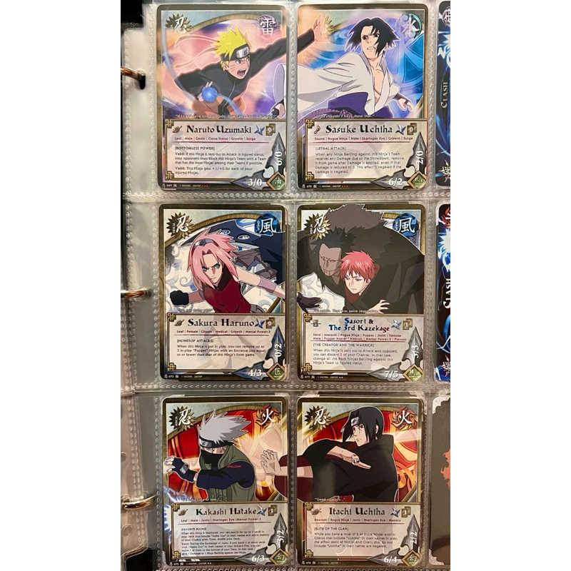 Kit 6 Cards Itachi Sasuke Sakura Sasori Naruto Collectible Card