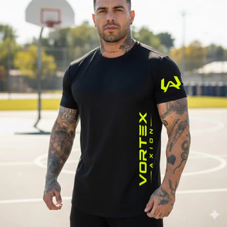 Camiseta Dry Fit Vortex Flexicivel Para Seu Treino Corrida luta.Leve Secagem Rápida Confortável Para Seu Dia a Dia
