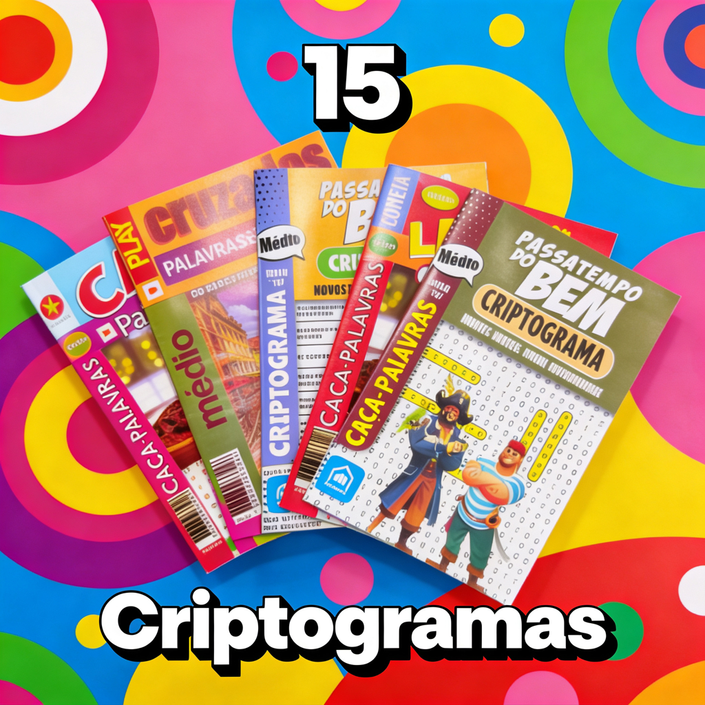 KIT 15 Revistas Cripto / Criptograma | Passatempos de Lógica e ...