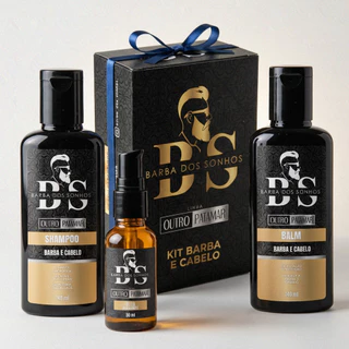Kit Barba Balm Shampoo Óleo Barbe Sem Frizz Produtos Para Barba