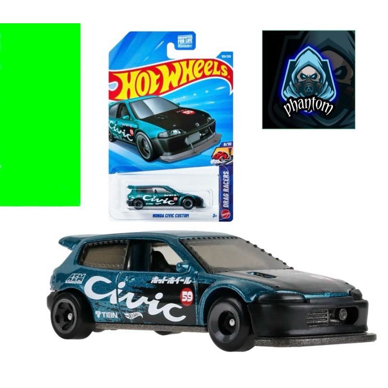 Hot Wheels Honda Civic custom / Personalise - lote F 2026 | Shopee
