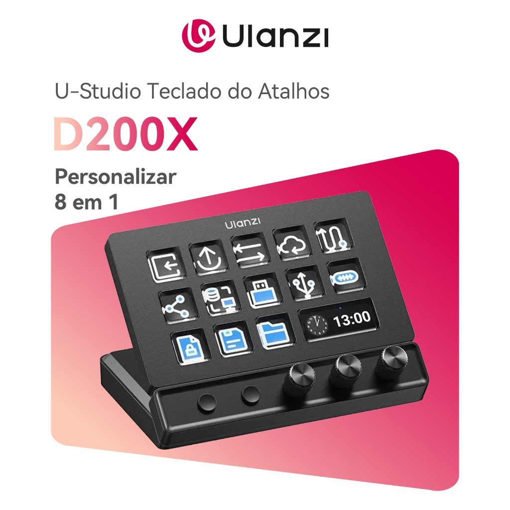 ULANZI D200X 8 em 1 Deck U-Studio Stream Teclado controlador 14