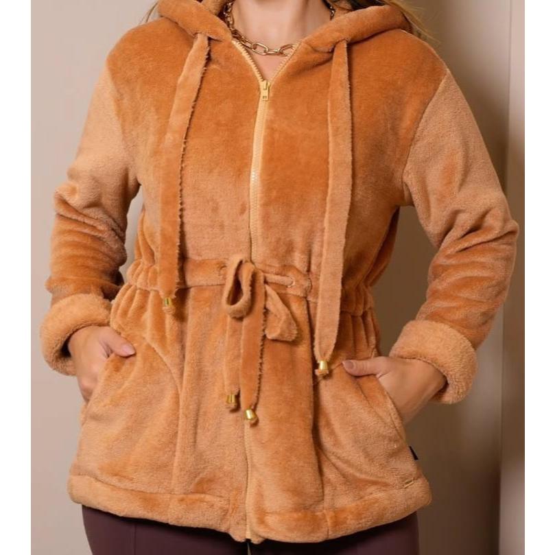 Casaco Teddy Parka Inverno Jaqueta Feminina Blusa Frio Pelinho