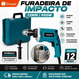 Furadeira Elétrica Nakan 900W