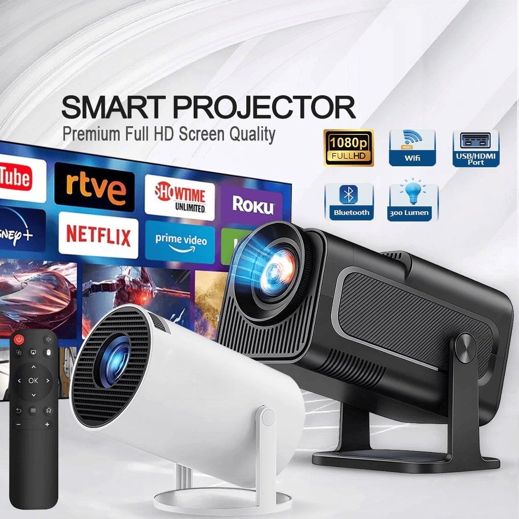 Atualizado Projetor Smart HY320 Android Full HD 1920x1080 Bluetooth Wi-fi