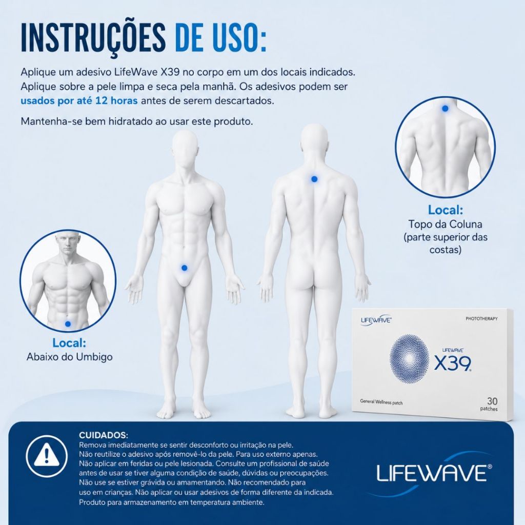 Adesivo Corporal X39 Lifewave Tecnologia De Fototerapia Peptideos
