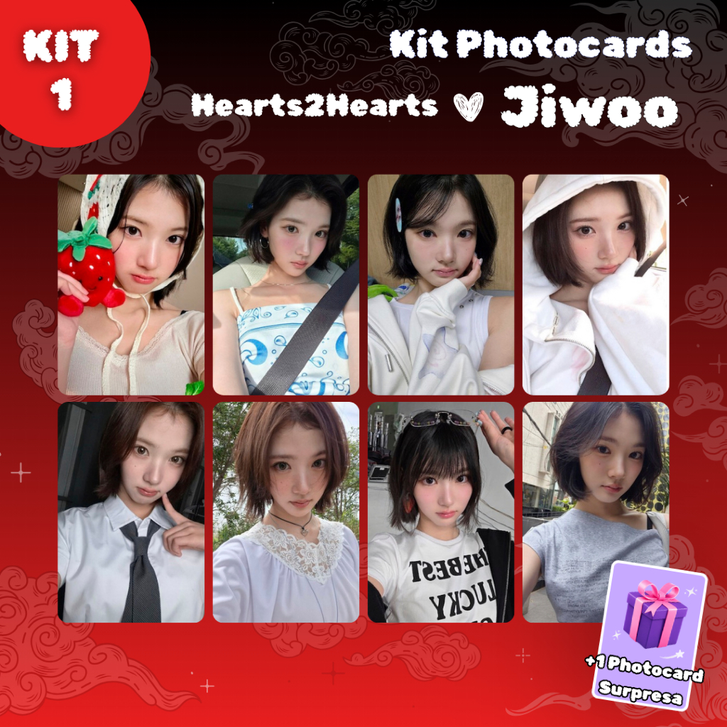 Jiwoo Hearts2Hearts Photocards Selca Kit 1 h2h Kpop Fanmade