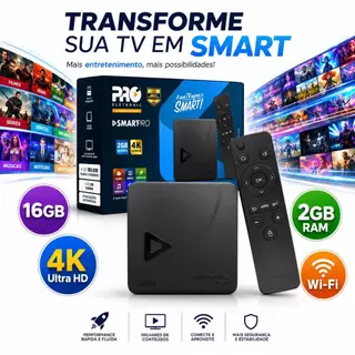 Smart Box Tv Transfroamdor Proeletronic PROSB-3000 3ª Geração Smart TV Box -Versao PLUS Youtube, Google, Game, PlayStore