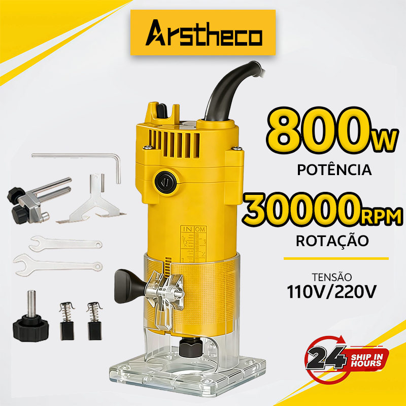 800W 30000RPM bivolt Tupia Elétrica Kit Tupia Manual Laminadora  Madeira Profissional Marcenaria110V/220V