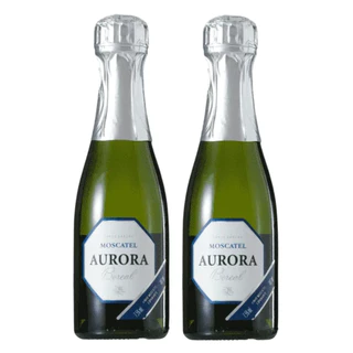 ESPUMANTE NAC AURORA MOSCATEL BCO 187ML KIT 2 UNIDADES