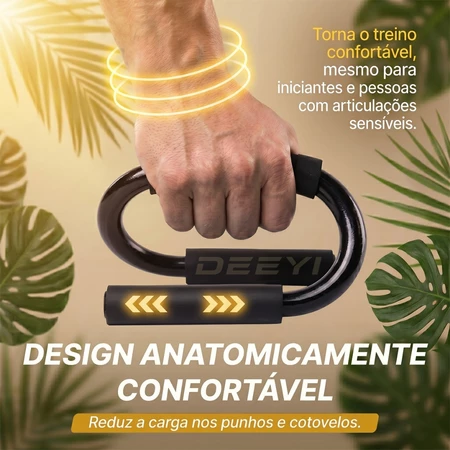 DEEYI Par de Barra Apoio Chão Flexão Ergonômica Treino Peito Tríceps