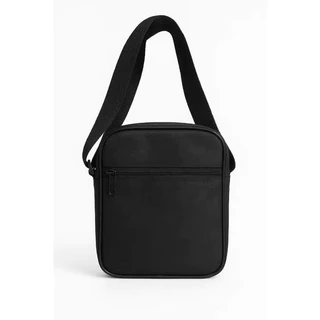 Bolsa Transversal Shoulder Bag Preta Unissex com Alça Ajustável e Fechamento Prático Regulável e Nylon Resistente