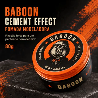 Pomada De Cabelo Baboon Cement Effect Fixação Forte 80g Penteado Perfeito