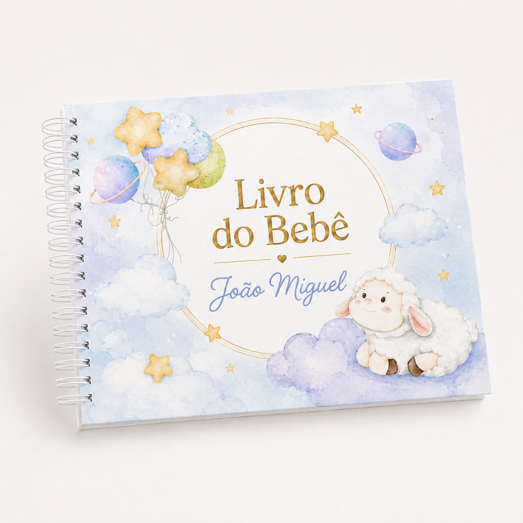 Álbum de Fotos do Bebê Personalizado 15x21 — 50 Fotos