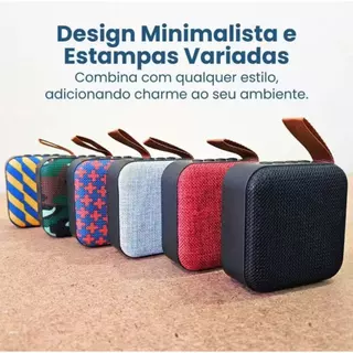 Mini Caixa de Som Bluetooth Portátil – Som Potente, Rádio FM e Design Compacto