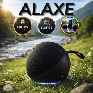 Caixa de som bluetooth alaxe mini caixinha RGB 5 geração portátil sem fio compativel alexa bateria