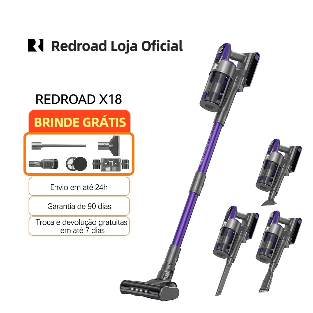 Aspirador Vertical 8 em1 Redroad x18 Portátil Sem Fio 127/220v