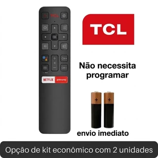 Controle Remoto Smart TV TCL 4K LED Com Botão Netflix E Globoplay - Envio Imediato Kit 2 Unidades Disponível