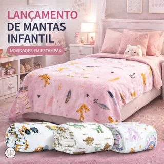 Manta Cobertor Infantil SOLTEIRO Plush Criança Unicórnio em Oferta na Shopee