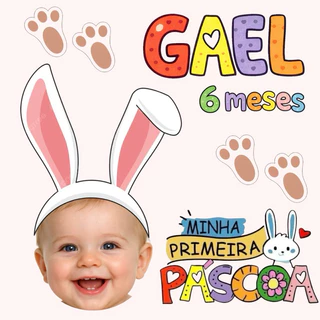 minha primeira Páscoa lembrancinha personalizada para Páscoa em Oferta na Shopee