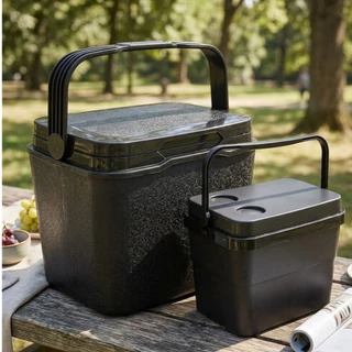 Kit 2 Caixas Térmicas Cooler 29L e 17L Preto - TOY 26018/26019
