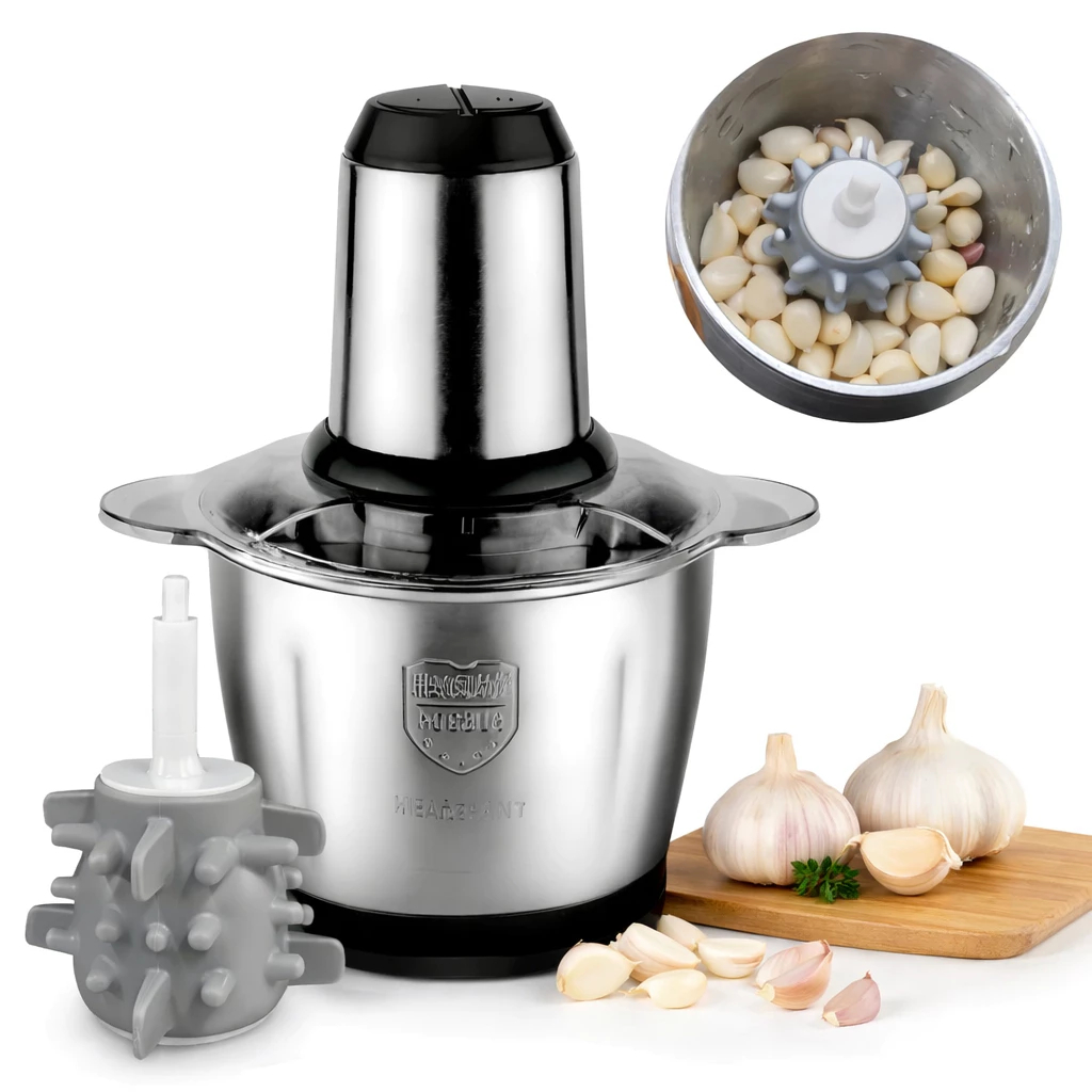 Moedor Elétrico 2L e 3L Picador de Carne, Alho e Legumes + D