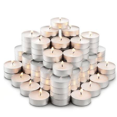 Kit 50 Velas Rechaud Parafina com Suporte Decorativas Para Casamento Festas Eventos Flutuante