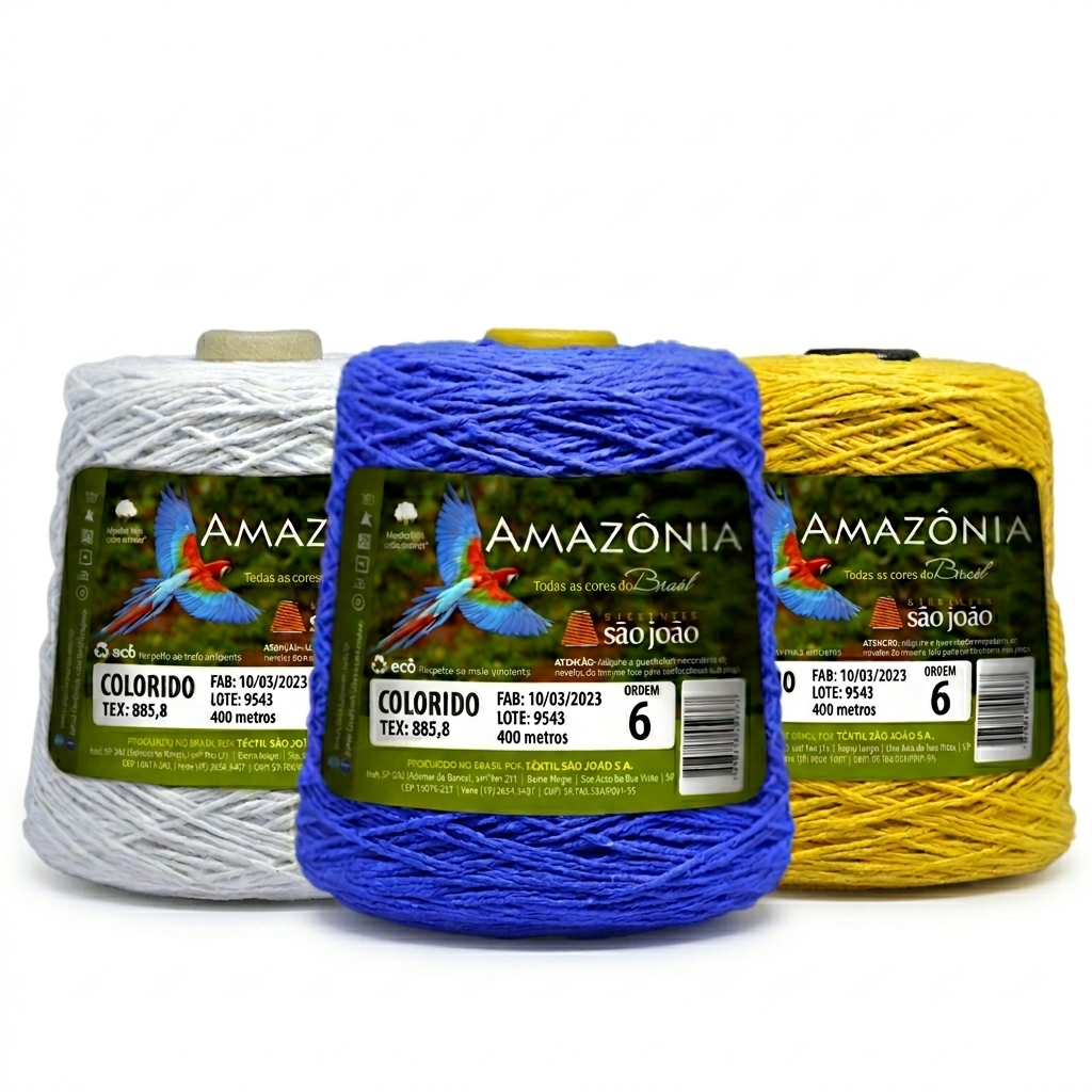 Barbante Amazônia Fio N°6 400 Metros 400 Gramas São João | Shopee