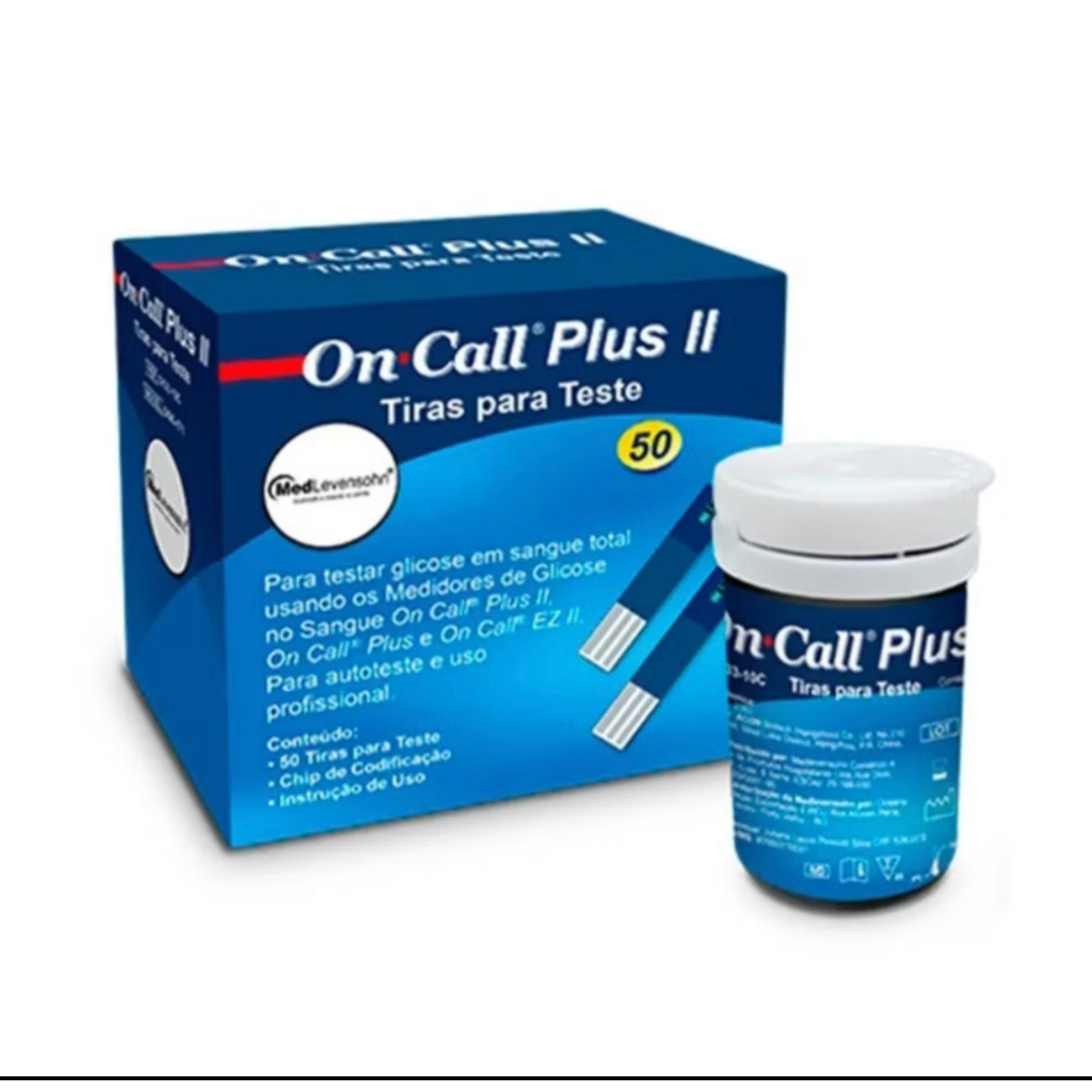 TIRAS DE GLICEMIA ONCALL PLUS II COM 50/100/150/200