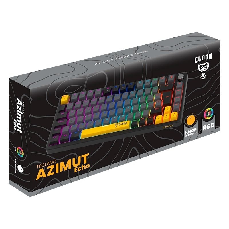 TECLADO AZIMUT ECHO - TECLADO MECÂNICO GAMER 75% CLANM | Shopee Brasil